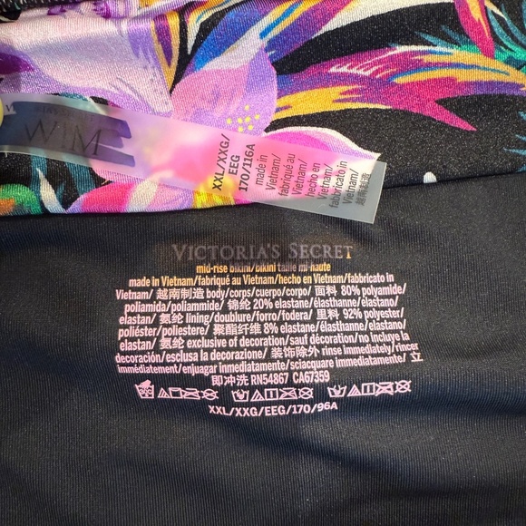 New! Victoria's Secret Black Palm Bikini Set 45580 - Picture 14 of 15